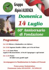 Albenza - Locandina 60^ Fondazione Gruppo Alpini Albenza